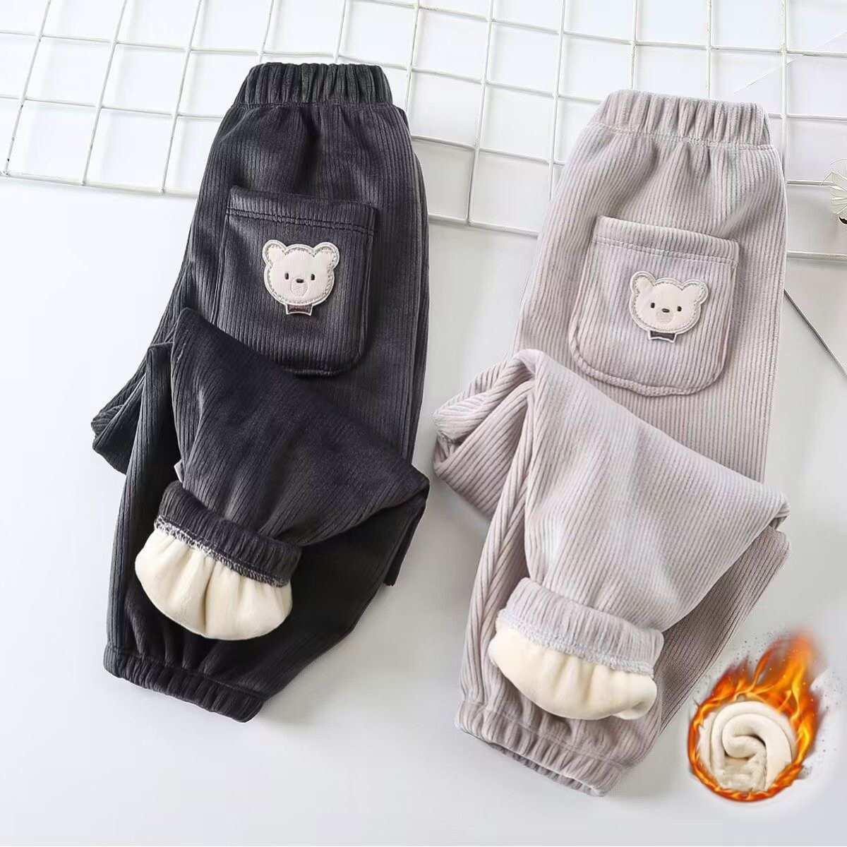 Corduroy Pant Warm - 1pcs Boy Girl Winter Velvet Corduroy