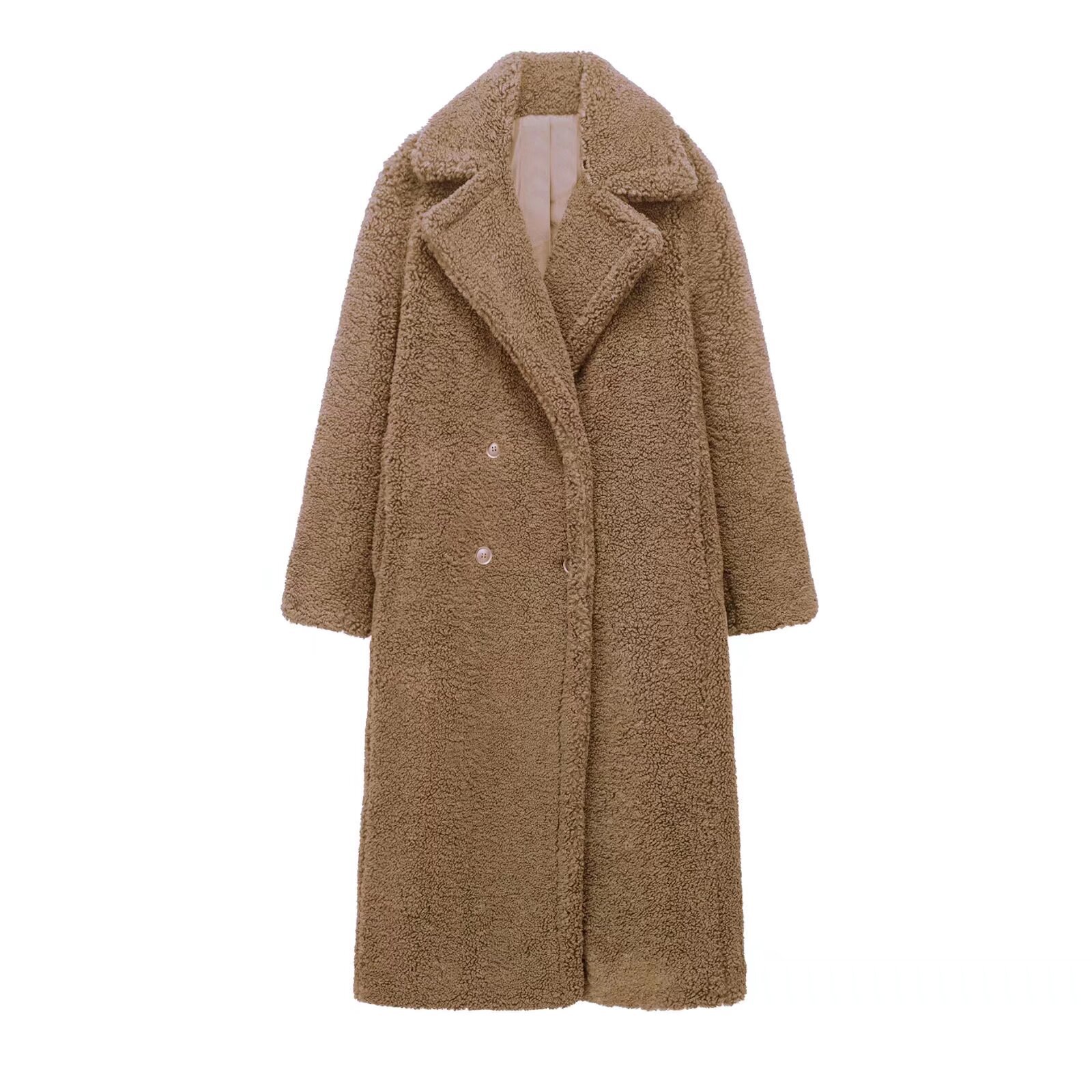 Wool Coat Peacoat - Double-Breasted Coat Extra-Thick Fleece Lined Overcoat