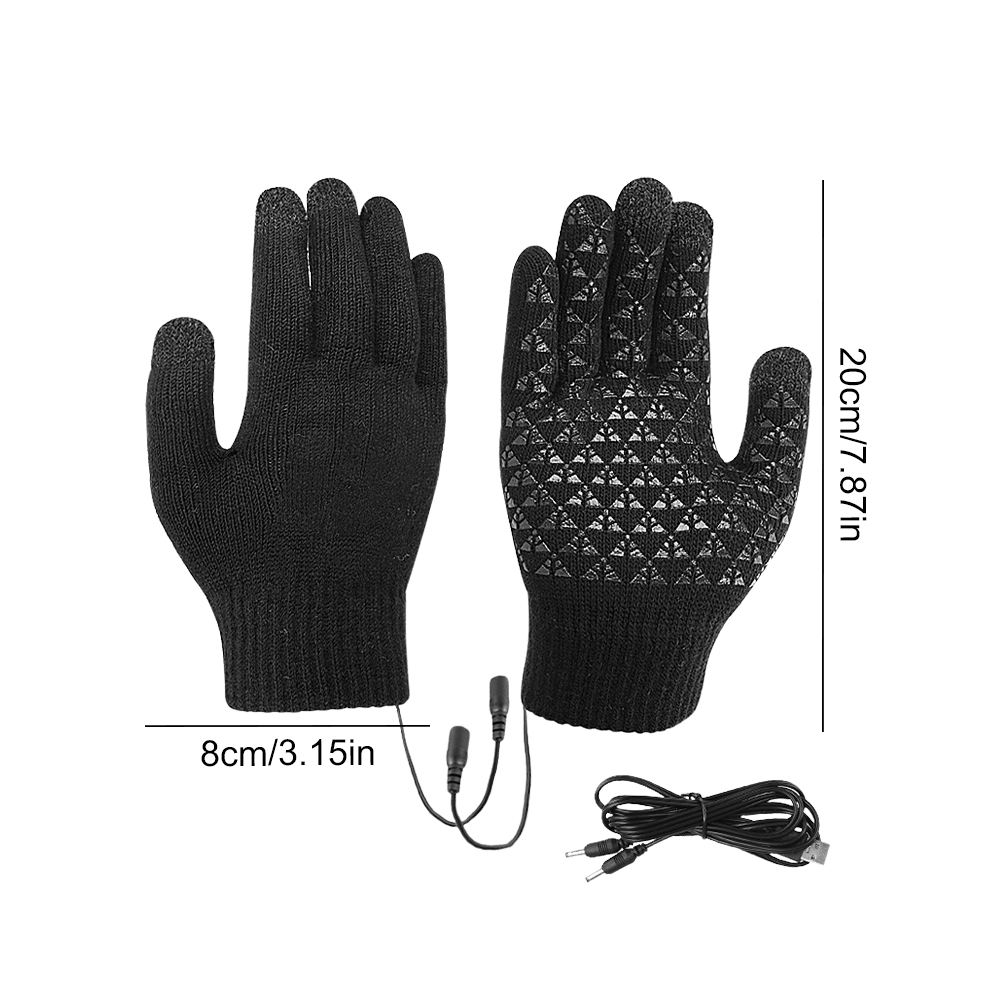 USB Heated Knitted Gloves Full - Touch Screen Gloves recension och pris