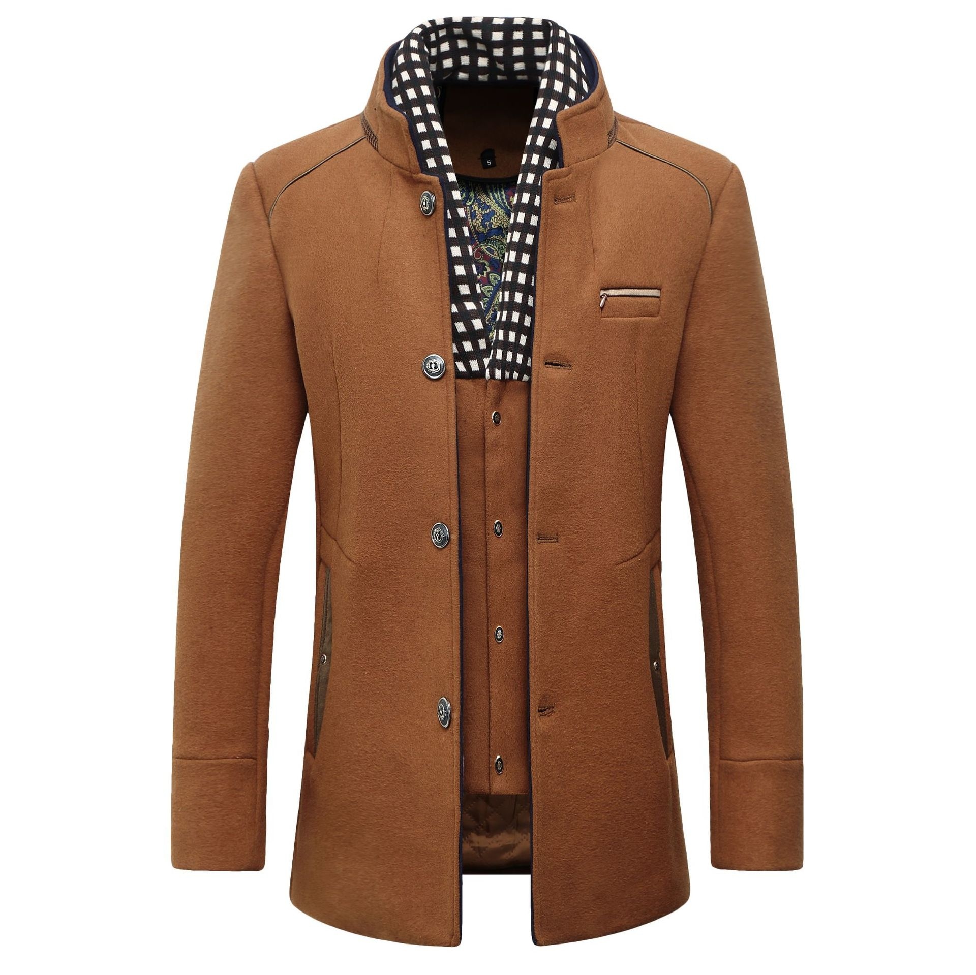 Fashion Men's Wool jacket Clas - Wool Coat Peacoat recension och pris