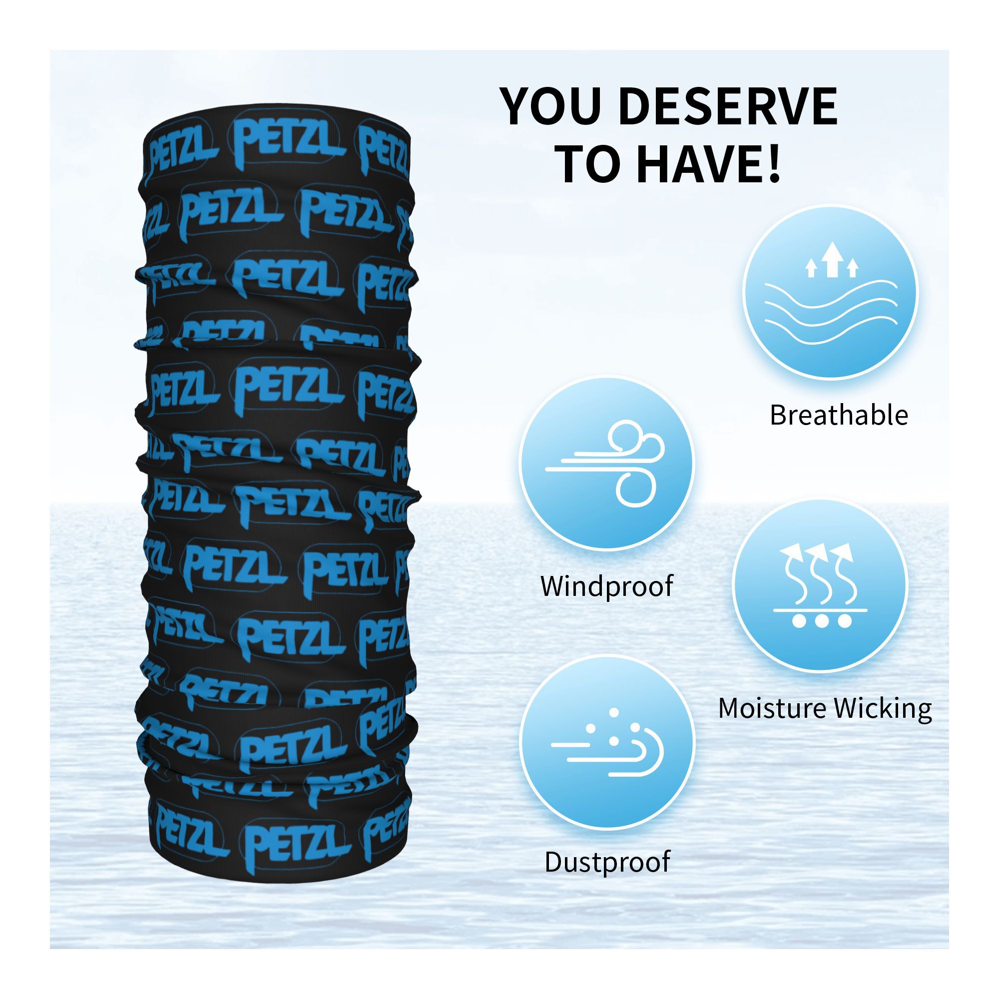 Custom P-Petzls Classical Logo - Neck Gaiter Fleece recension och pris