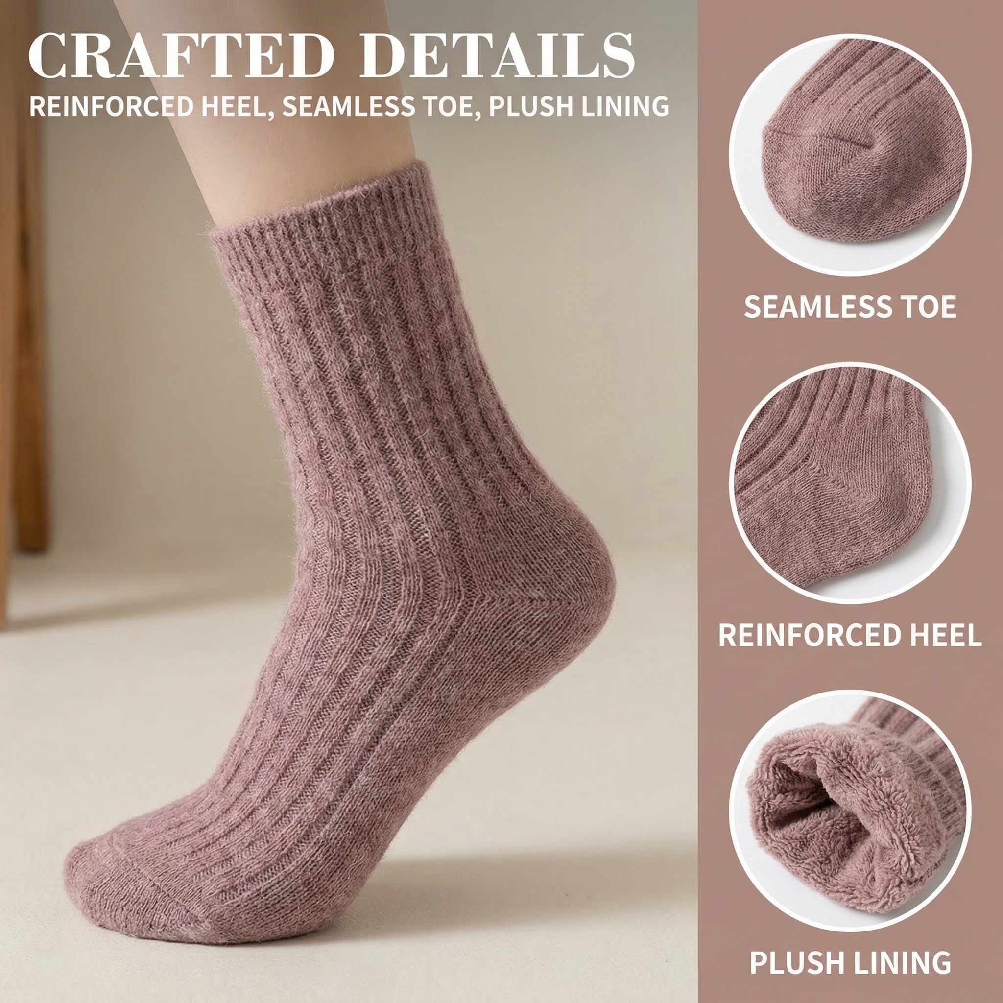 Wool Socks Women's Female Wint - Thermal Sock Wool recension och pris