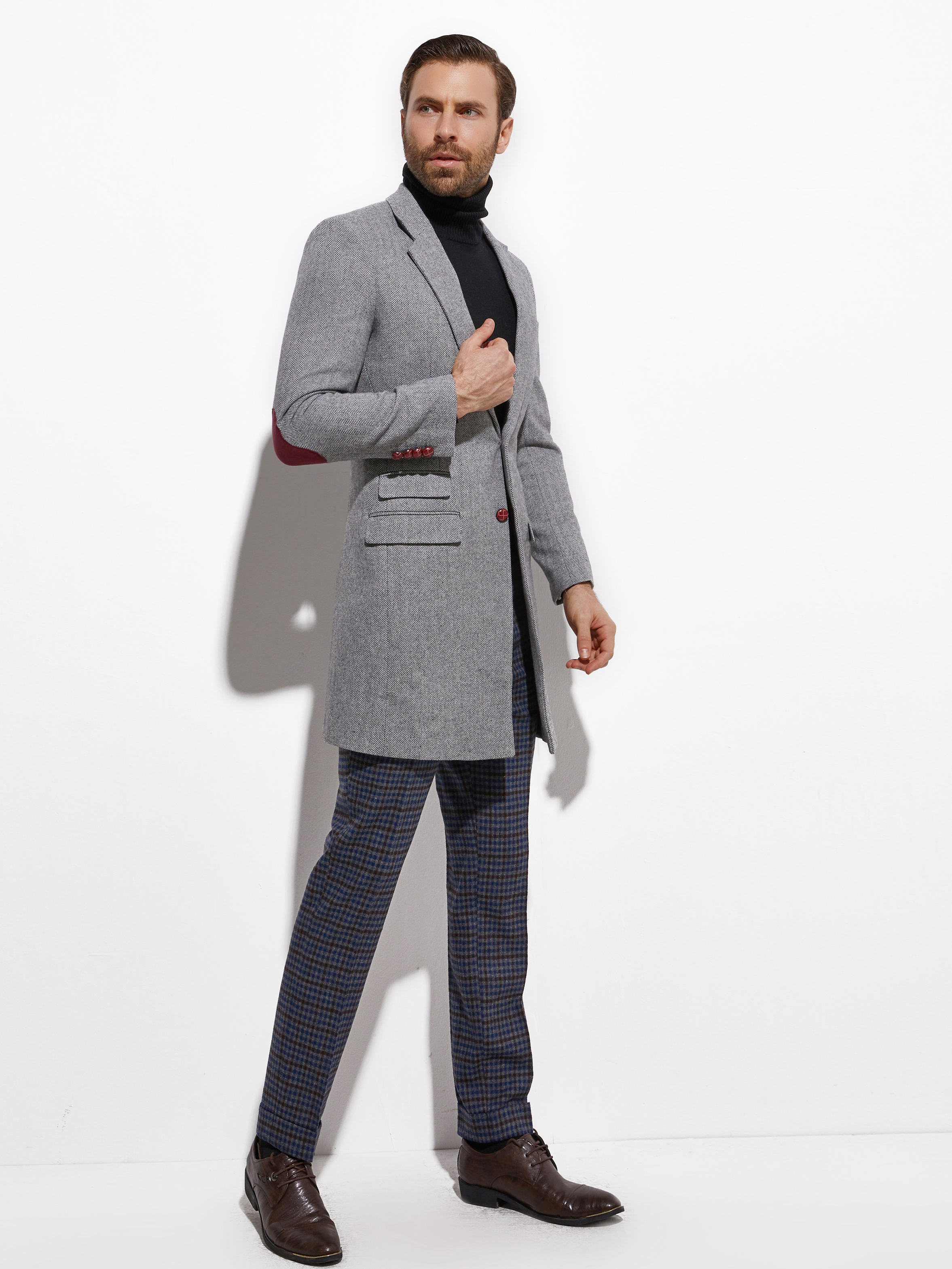 2026 Medium Length Spring Autu - Wool Coat Peacoat recension och pris