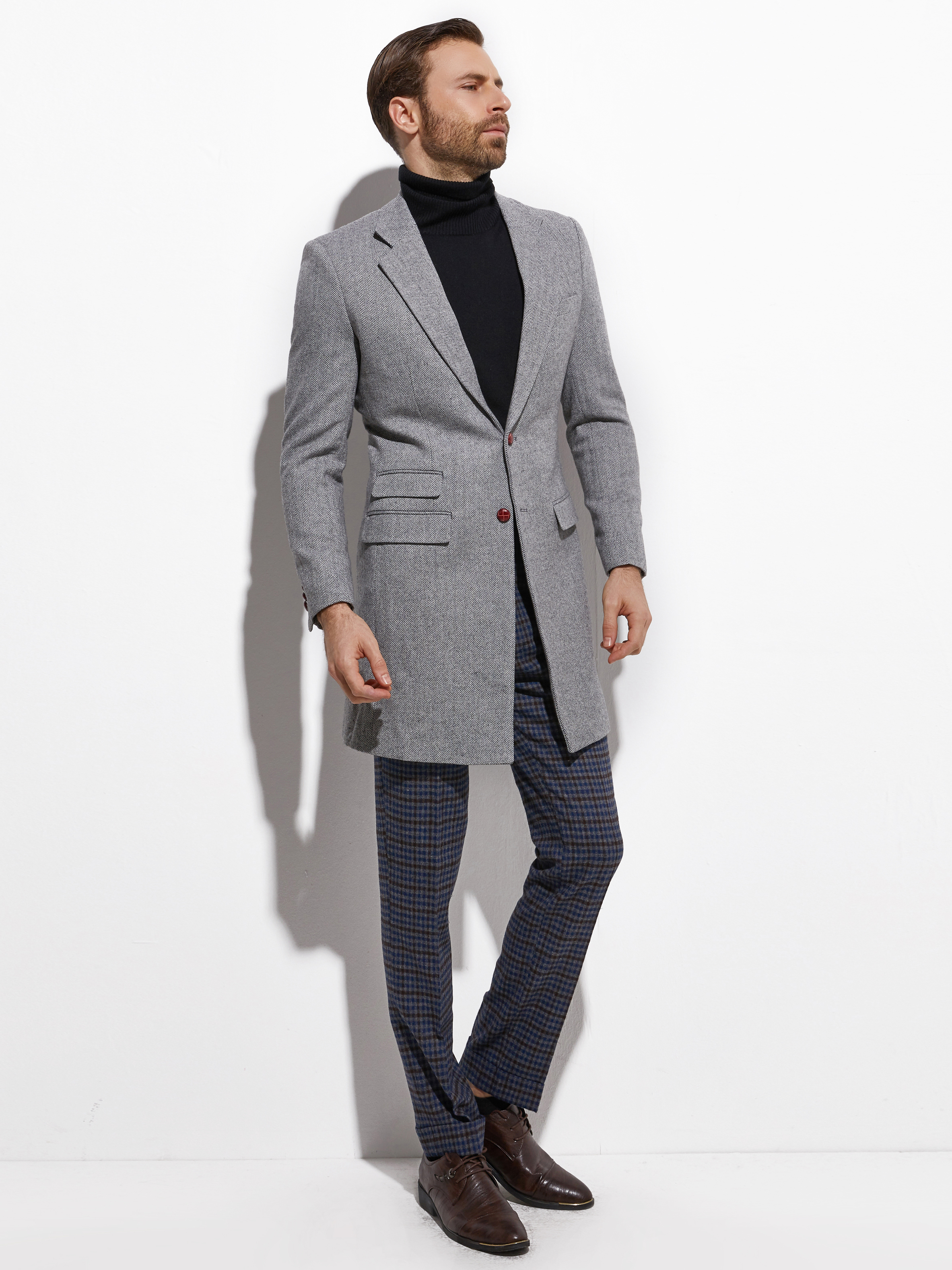 2026 Medium Length Spring Autu - Wool Coat Peacoat recension och pris