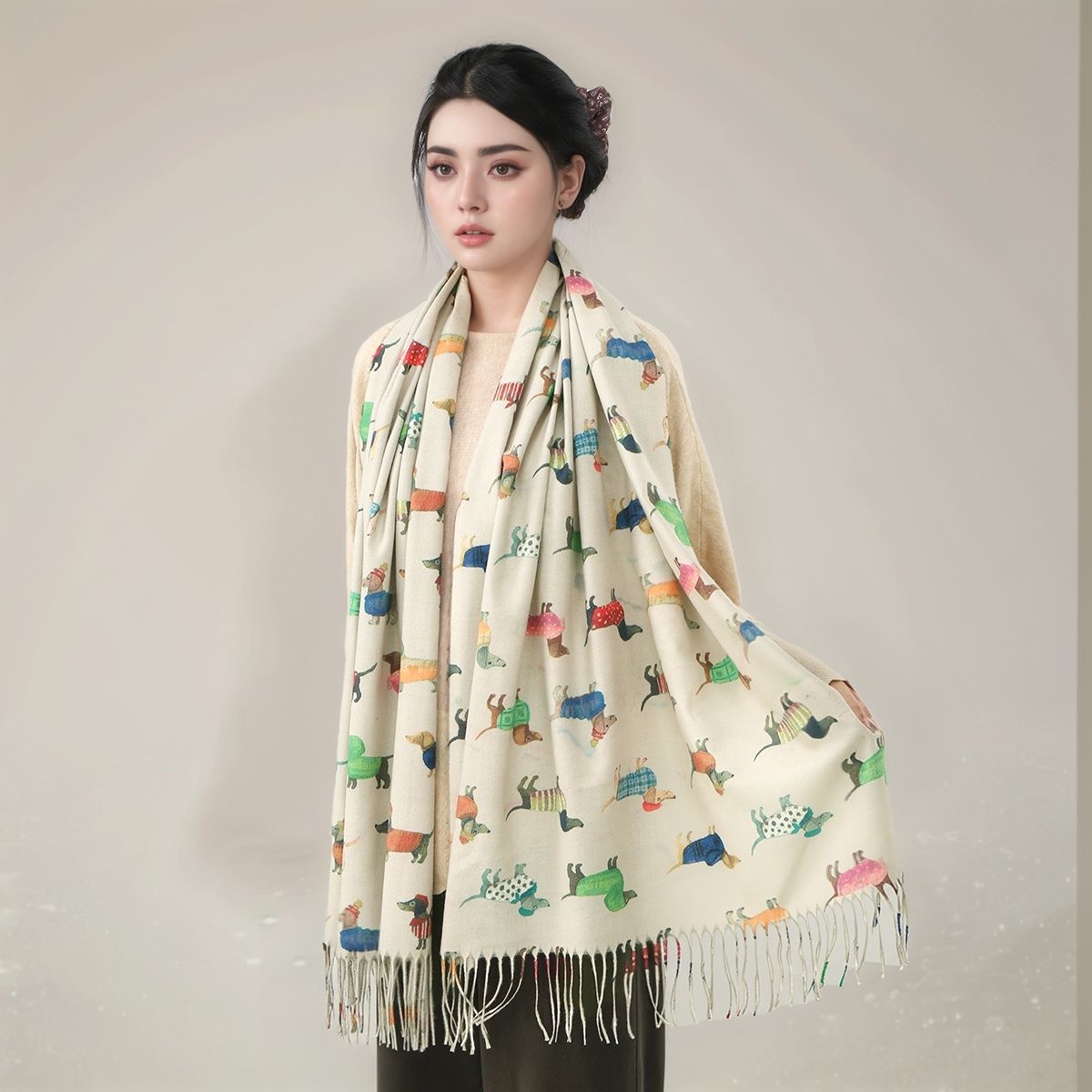 New Cashmere Scarf Shawl Dachs - Cashmere Pashmina Wrap recension och pris