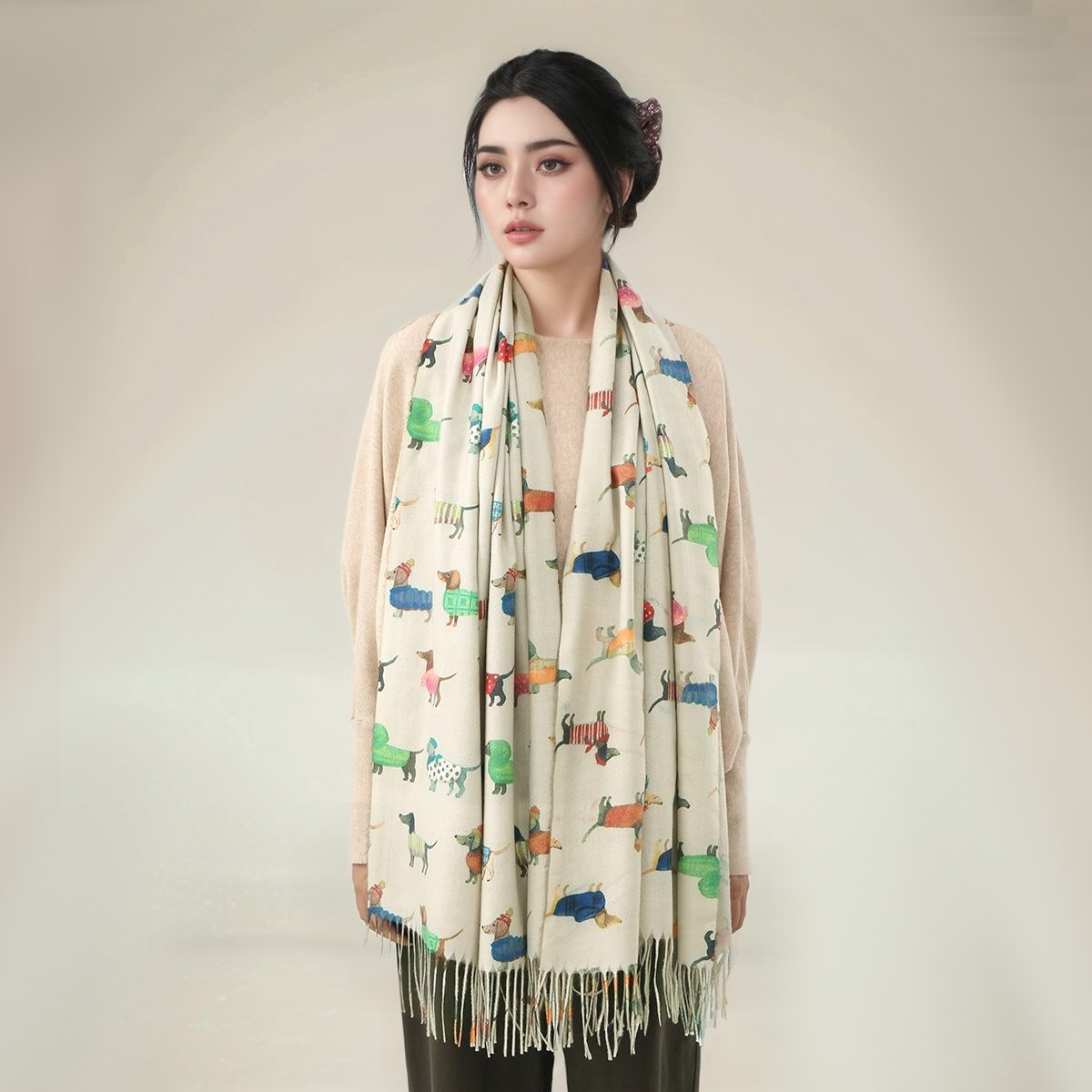 New Cashmere Scarf Shawl Dachs - Cashmere Pashmina Wrap recension och pris