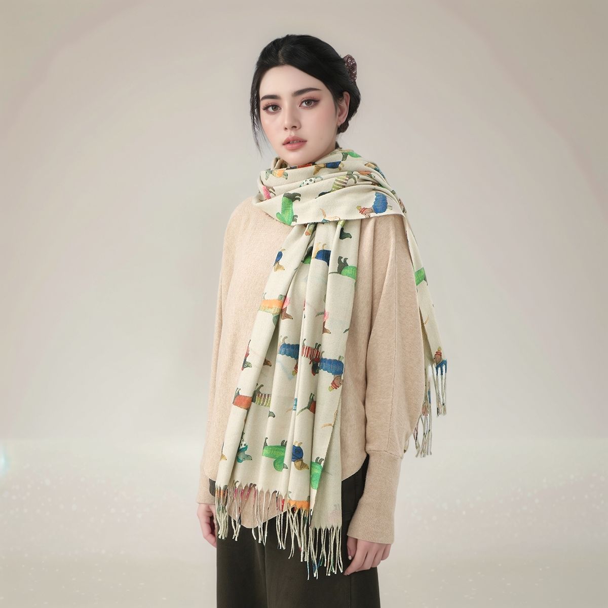 New Cashmere Scarf Shawl Dachs - Cashmere Pashmina Wrap recension och pris