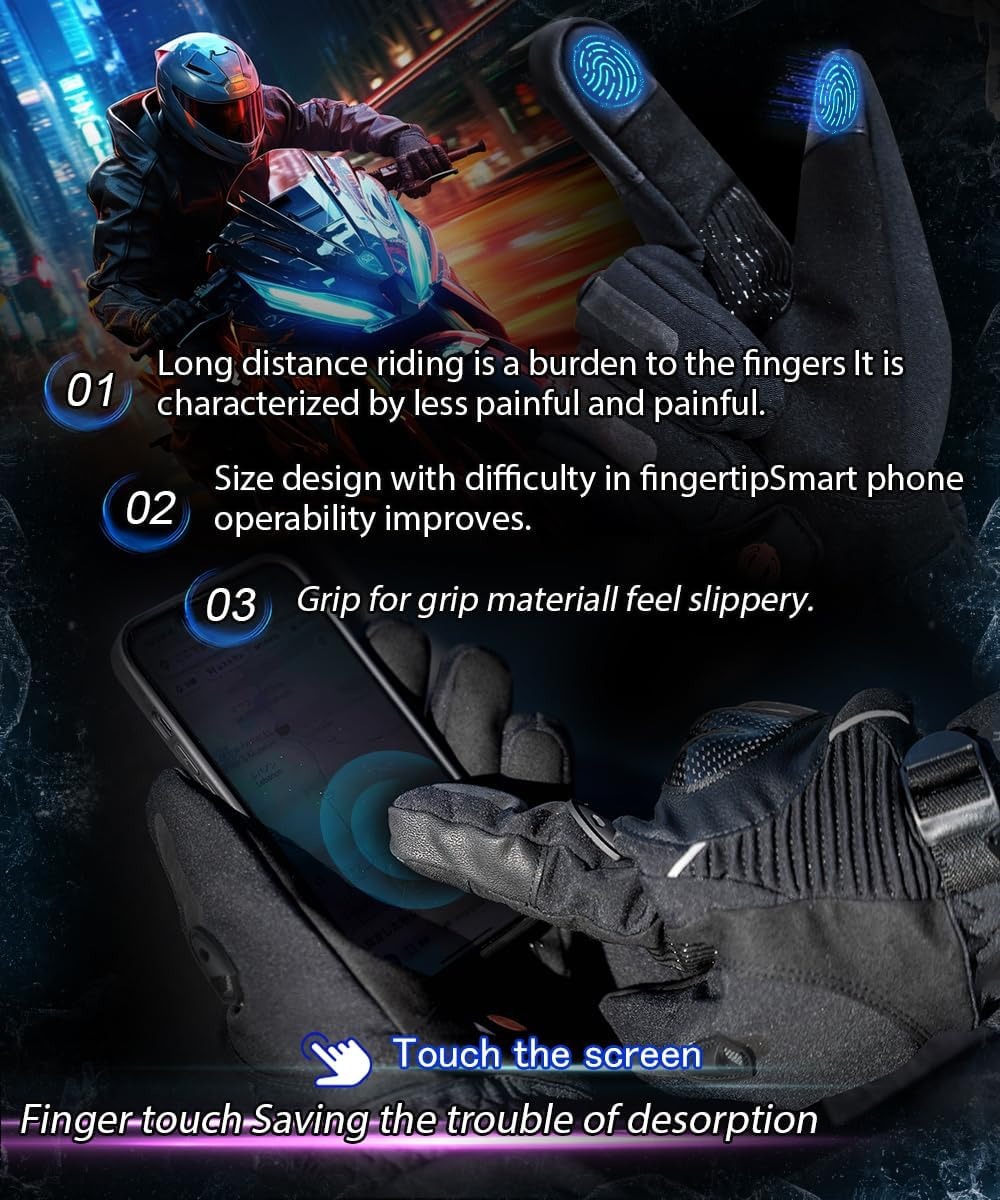 Heated Gloves with 3 Heat Sett - Touch Screen Gloves recension och pris