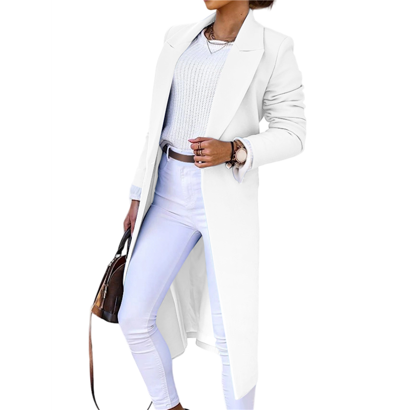 CYCLI-Women Long Wool Coats Fo - Wool Coat Peacoat recension och pris