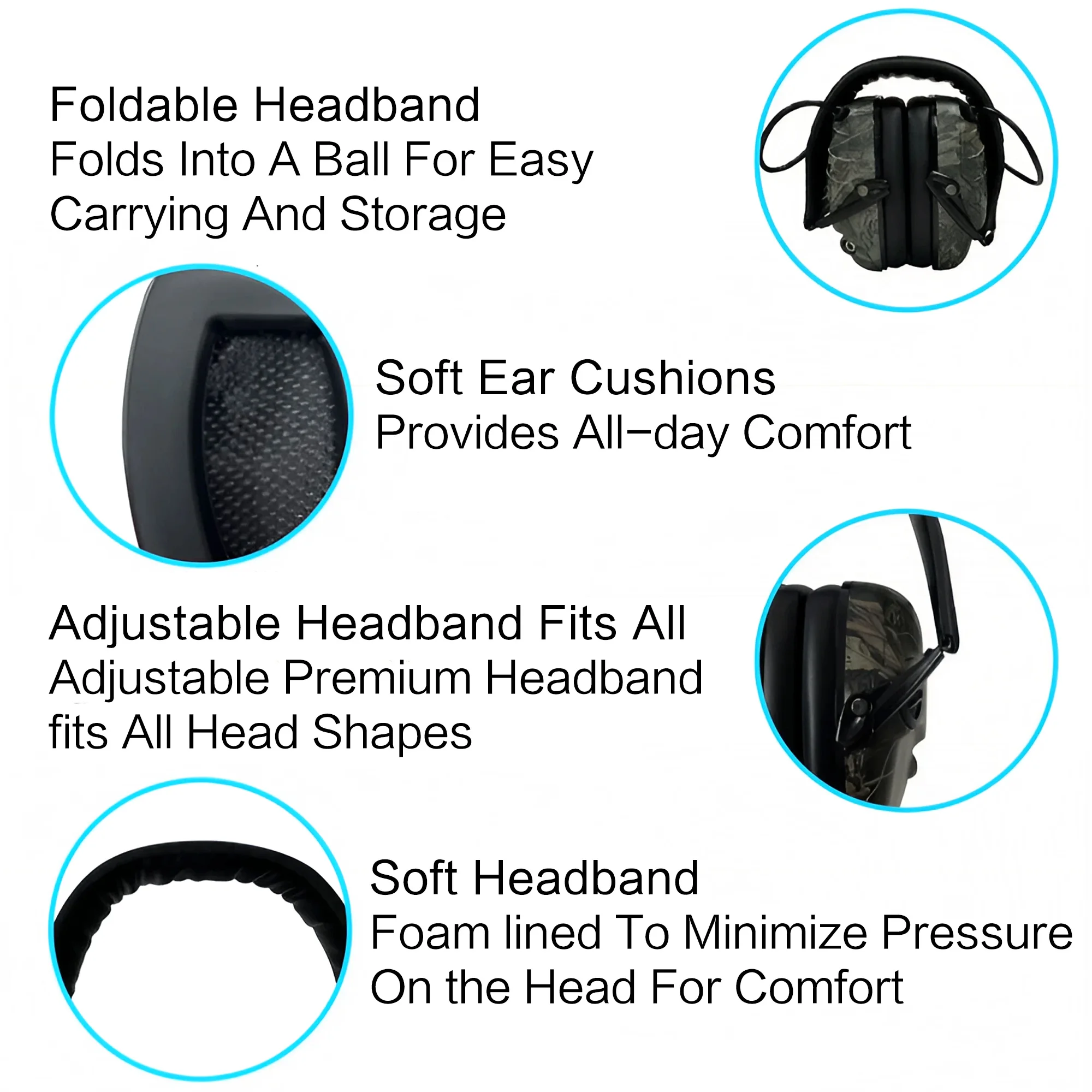 Outdoor Tactical Shooting Earm - Earmuffs Foldable recension och pris