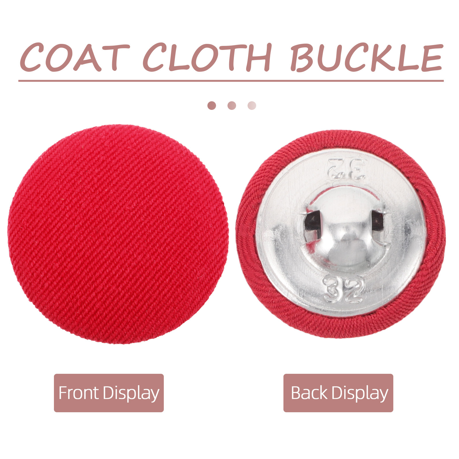 20Pcs Flat Round Fabric Covere - Wool Coat Peacoat recension och pris