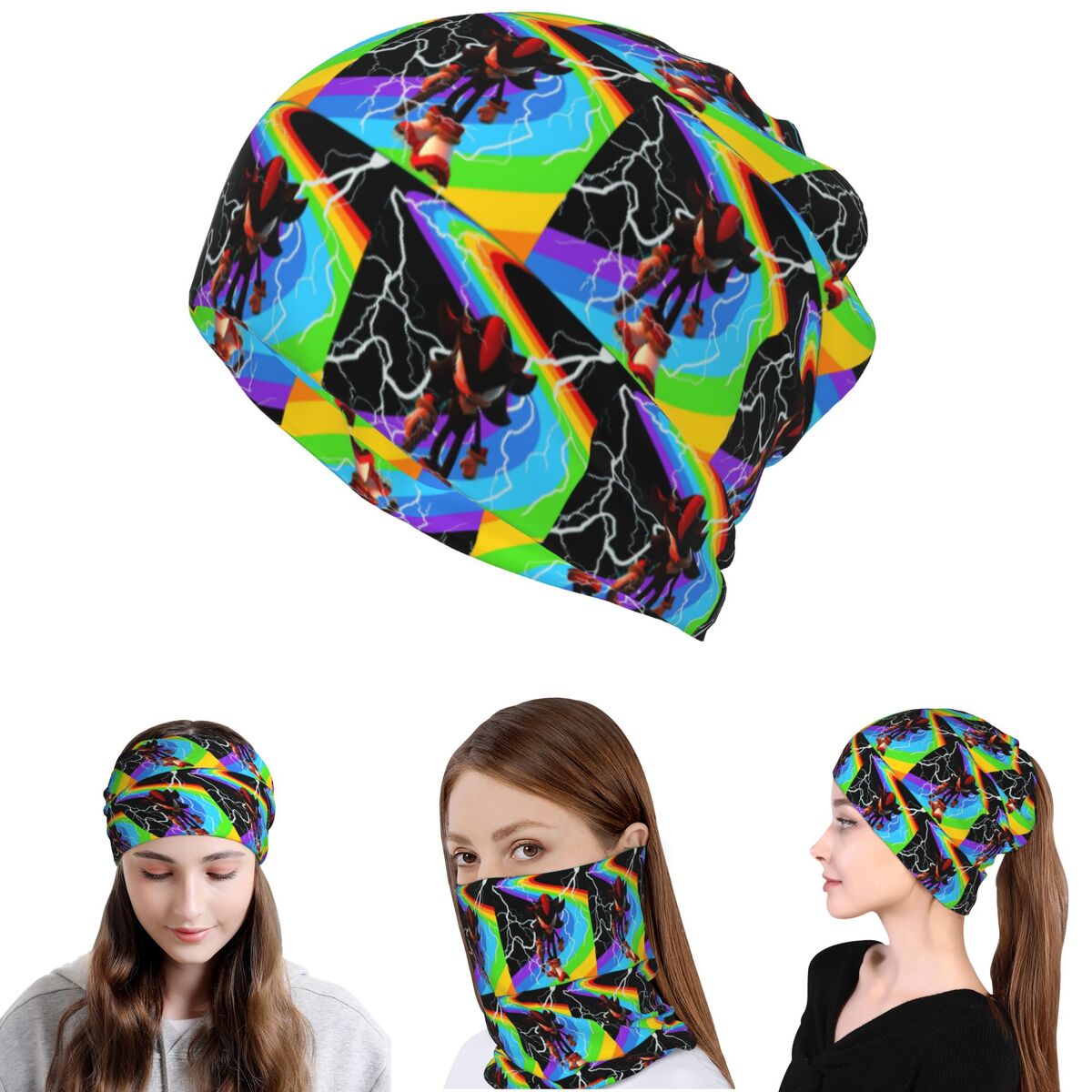 Shadow The Hedgehog Bandana Ne - Knit Beanie Hat Warm recension och pris