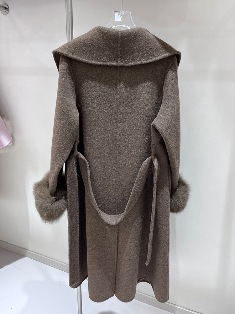 2025 New Wool Coat With Real F - Wool Coat Peacoat recension och pris