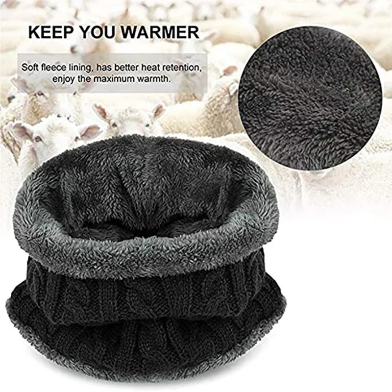 Winter Knit Hat & Scarf Set fo - Wool Scarf Men recension och pris
