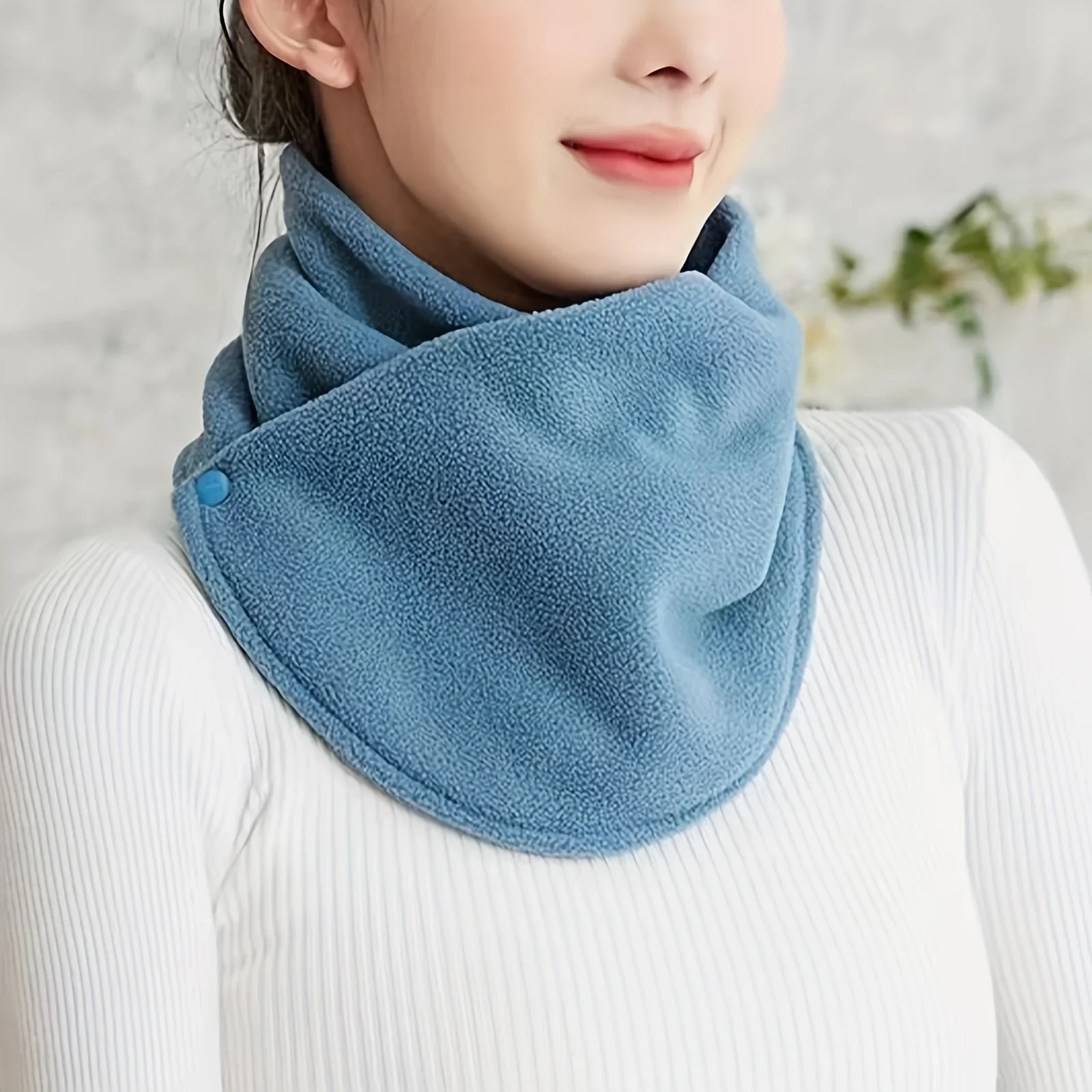 Classic Solid Color Snap Neck  - Neck Gaiter Fleece recension och pris