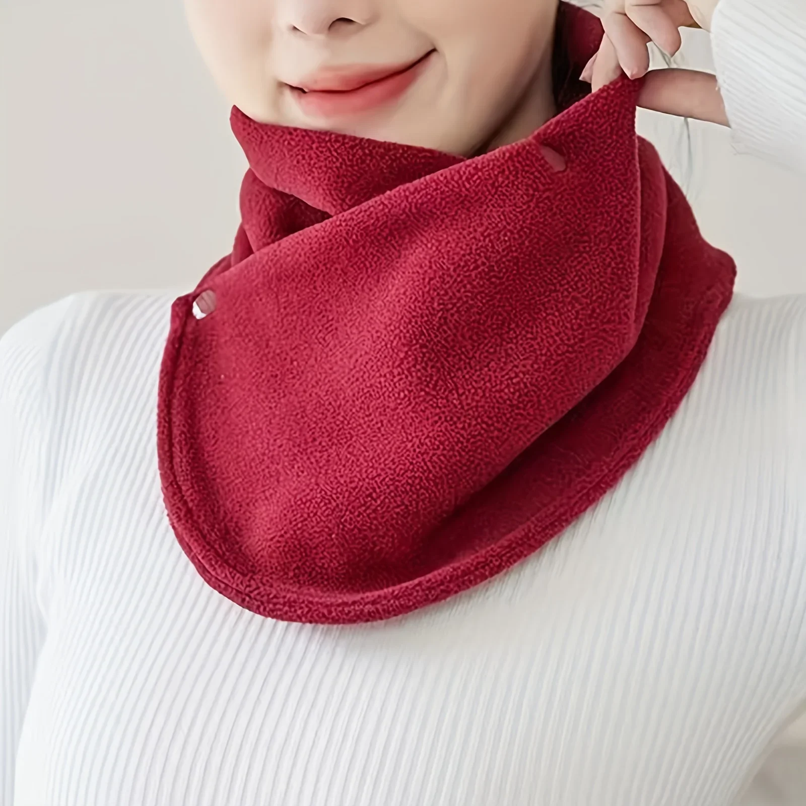 Classic Solid Color Snap Neck  - Neck Gaiter Fleece recension och pris