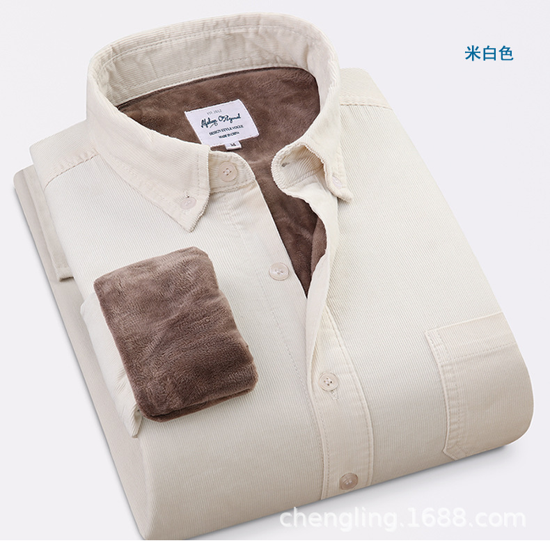Corduroy Warm Shirts Cotton Pl - Flannel Shirt Lined recension och pris