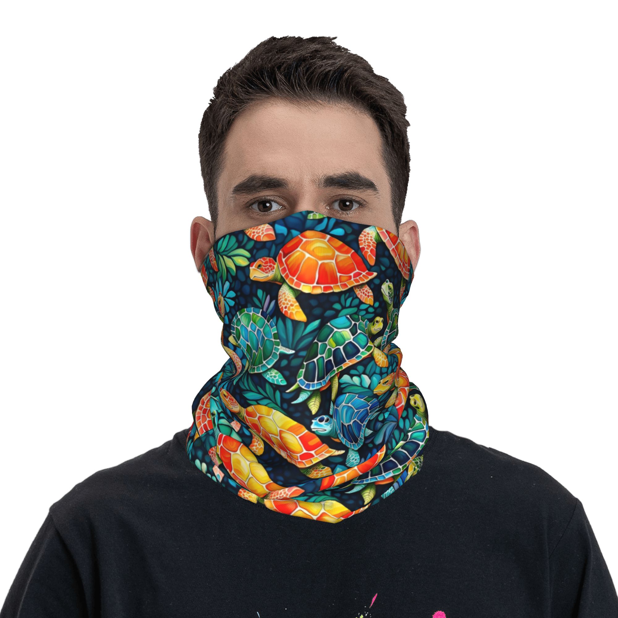 Custom Funny Colorful Sea Turt - Neck Gaiter Fleece recension och pris