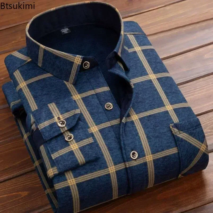 2024 Men's Winter Warm Long Sl - Flannel Shirt Lined recension och pris