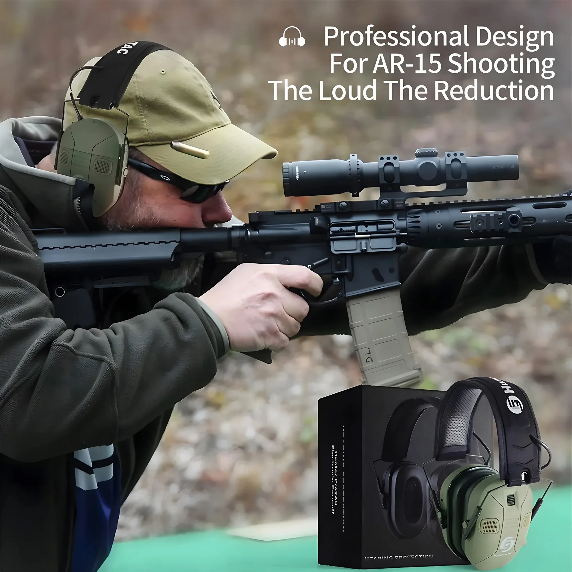 Foldable Tactical Earmuffs 360 - Earmuffs Foldable recension och pris