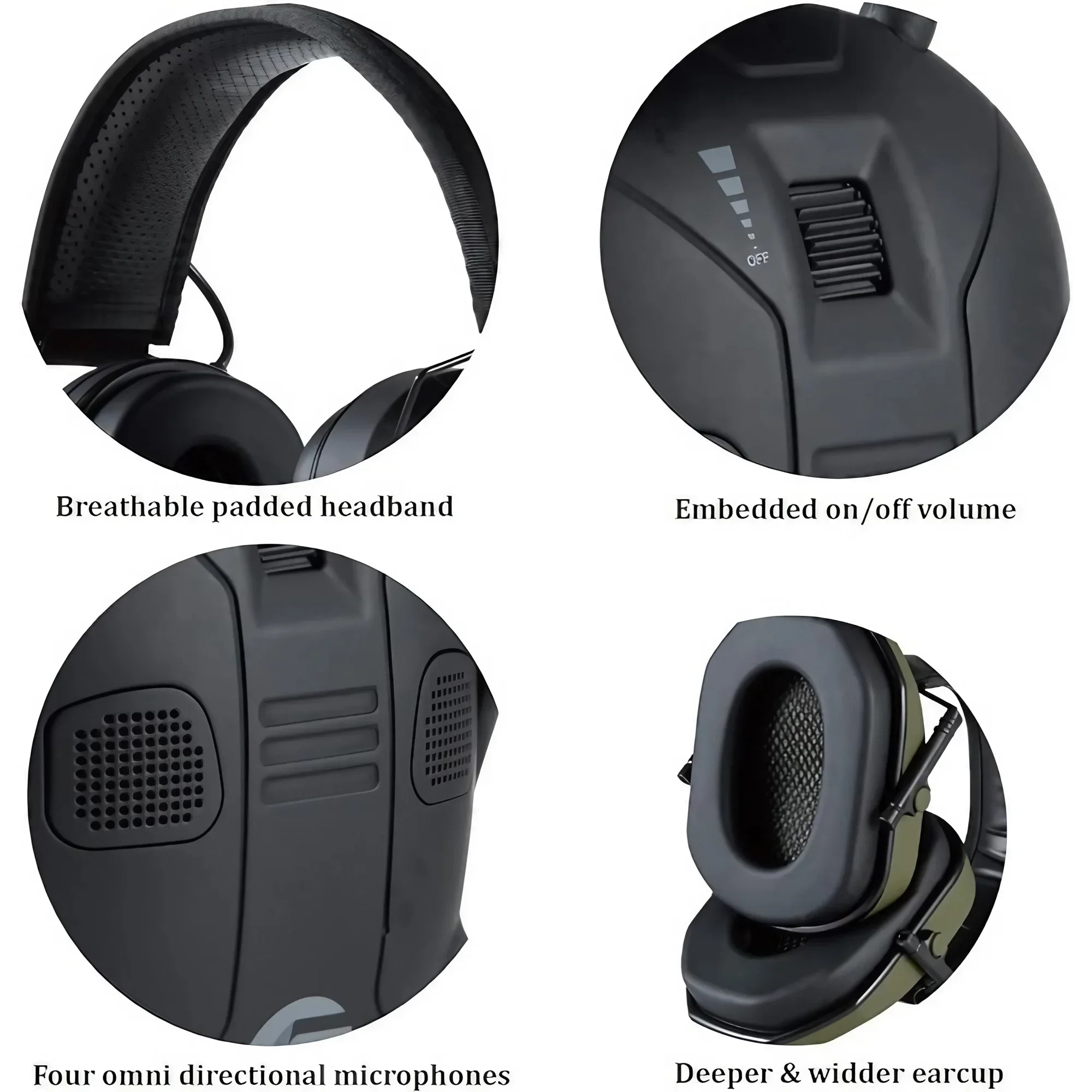 Foldable Tactical Earmuffs 360 - Earmuffs Foldable recension och pris