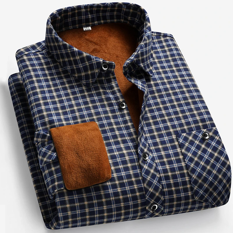 2025 Autumn and Winter Men's F - Flannel Shirt Lined recension och pris
