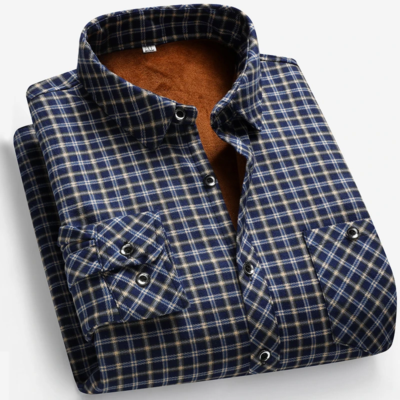 2025 Autumn and Winter Men's F - Flannel Shirt Lined recension och pris