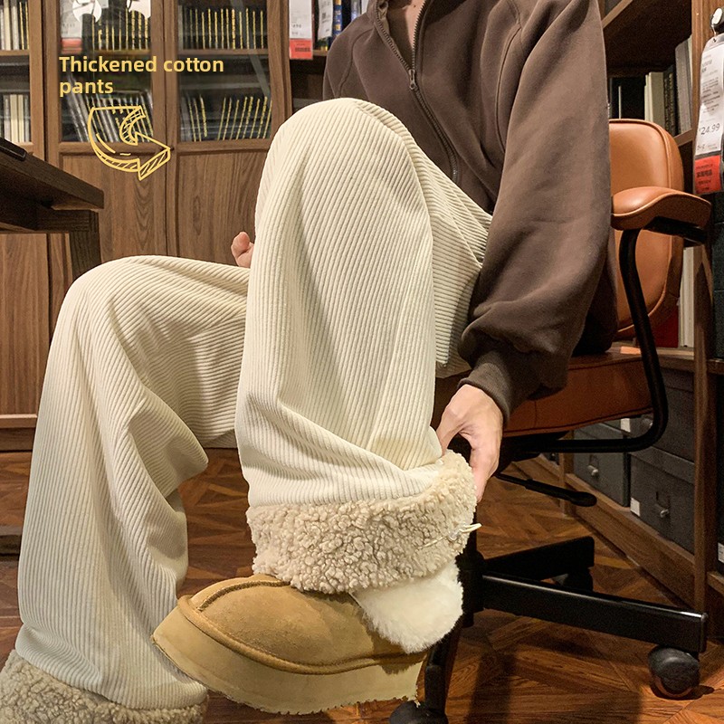 Men's Thickened Fleece Lined C - Corduroy Pant Warm recension och pris