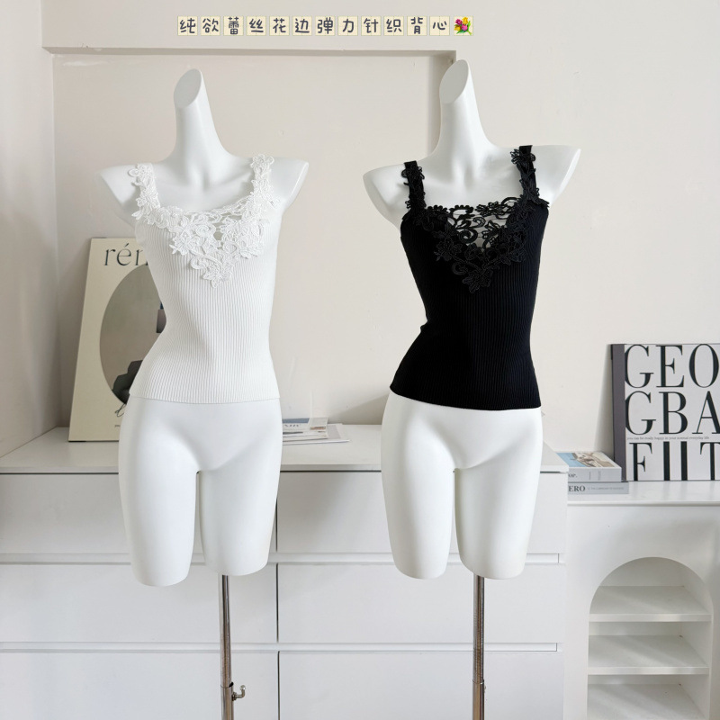 Sexy Lace Trim Camisole Top Ho - Flannel Shirt Lined recension och pris