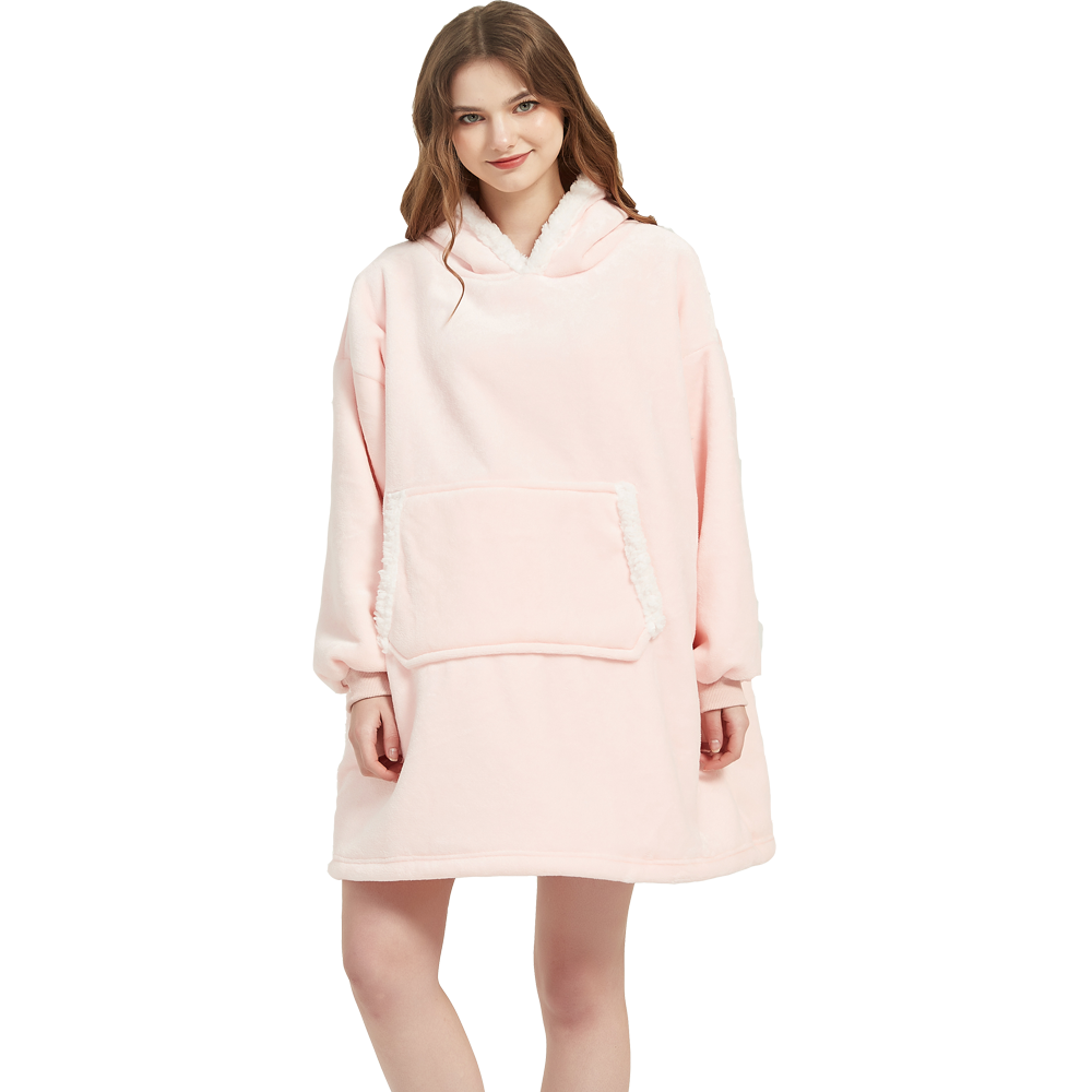 Microfiber Plush Coral Fleece  - Sherpa Hoodie Fleece recension och pris