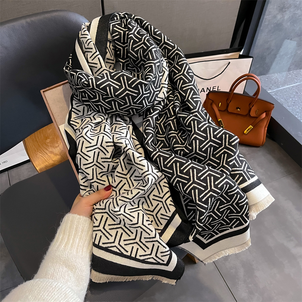 Luxury Cashmere Stripe Scarf W - Cashmere Pashmina Wrap recension och pris