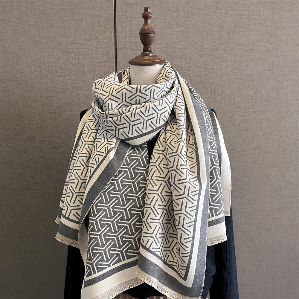 Luxury Cashmere Stripe Scarf W - Cashmere Pashmina Wrap recension och pris