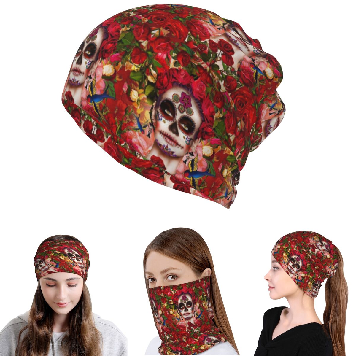 Mexican Catrina Girl Day Of Th - Knit Beanie Hat Warm recension och pris