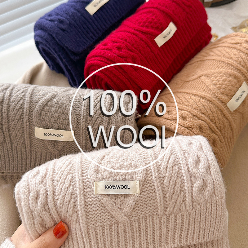 Luxury 100% Wool Scarf Women M - Wool Scarf Men recension och pris
