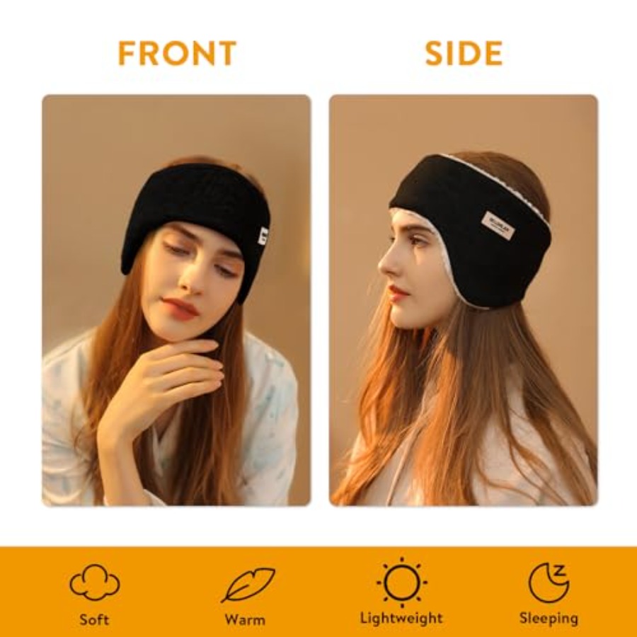 Ear Warmer Fuzzy Fleece Lined  - Winter Headband Fleece recension och pris