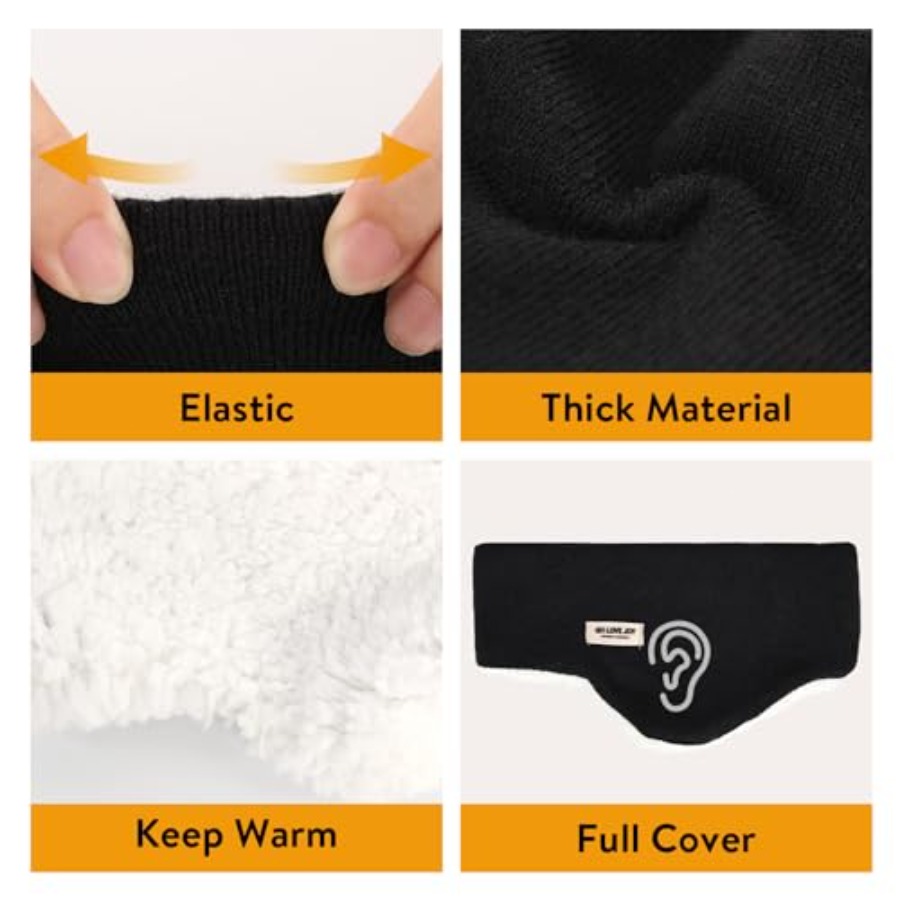 Ear Warmer Fuzzy Fleece Lined  - Winter Headband Fleece recension och pris