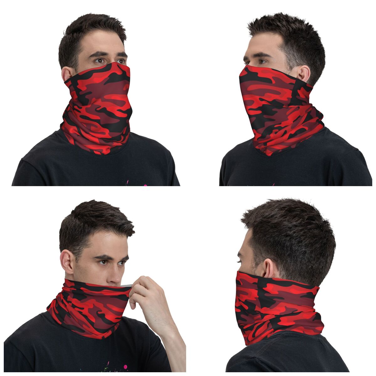 Militaryy Red Camouflage Banda - Neck Gaiter Fleece recension och pris
